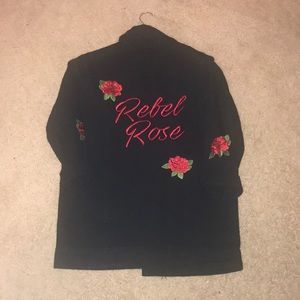 Oversized Embroidered Denim Jacket